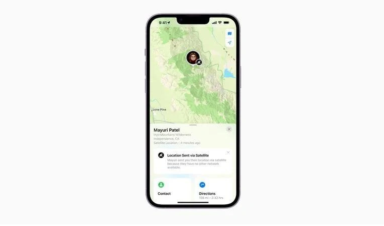 龙华苹果14维修分享iPhone14系列中 FindMy功能通过卫星分享位置方法教程 